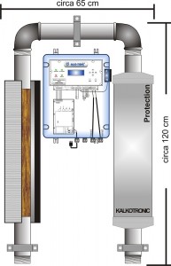 Kalko Tronic - Ingombri sistema anticalcare industria - condominio 5-15 appartamenti