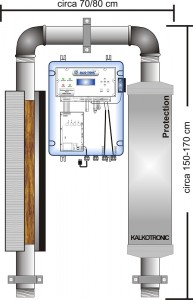 Kalko Tronic - Ingombri sistema anticalcare industria - condominio 12-25 appartamenti