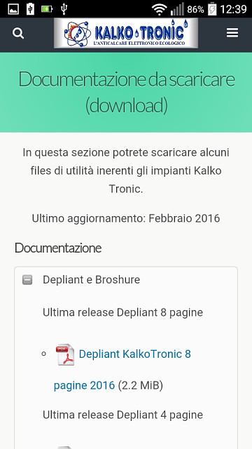 mobile - Scheda download