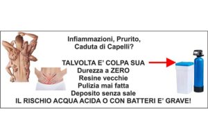 Addolcitore, acidità e batteri: pericolo acqua.